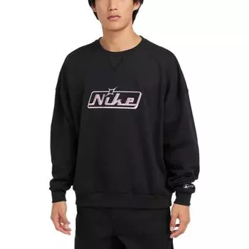 Nike Club Свободный Удобный Свитшот с Круглым Вырезом Унисекс Свитшот Черный Глазурь-Розовый HQ2957-010 S