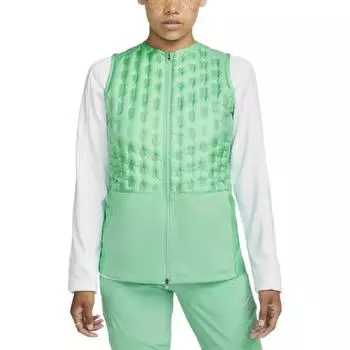 Nike Утепленный жилет Therma-Fit Adv с вышитым логотипом, женские жилеты, зеленый DD6064-369 XL