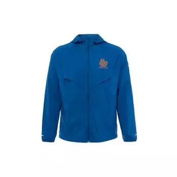 Nike Ветрокрылая беговая энергетическая напечатанная повседневная куртка с капюшоном мужские куртки синего цвета FN3306-476 XXL