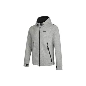Nike Вязаная спортивная куртка с логотипом и капюшоном, мужская верхняя одежда, серая DD1879-010 M