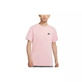 Nike Вышитый логотип Swoosh, дышащая футболка, мужские топы, розовая AR4999-630 L