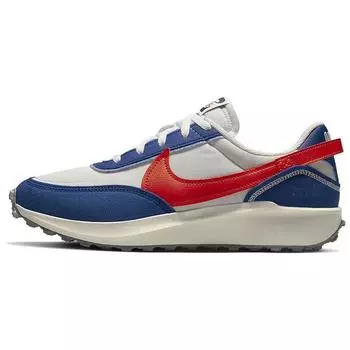 Nike Waffle Debut Swoosh Old Royal Habanero Красные мужские кроссовки Белый Phantom Дымчато-Серый DV0527-001 44
