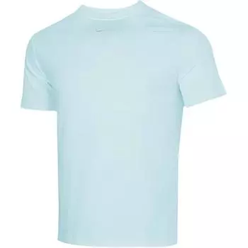 Nike вышитый логотип принт Dopamine круглый вырез пуловер короткий рукав футболка женские топы светло-голубой DH4256-394 XL