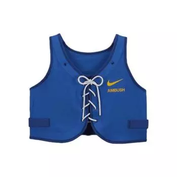 Nike X Ambush Collaboration SS23 American Vintage Letter Укороченный топ на шнуровке для женщин, топы синего цвета DN7655-480 S