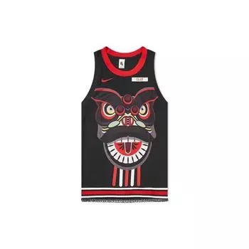 Nike X CLOT Nrg Ge Jersey Lion Dance баскетбольная майка мужская топы черный красный CK0094-010 M