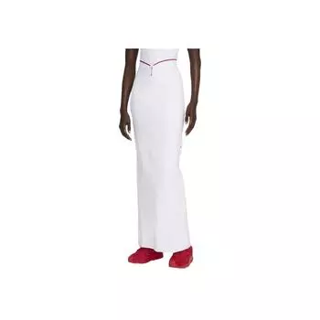 Nike X Jacquemus Collaboration однотонная уличная повседневная длинная юбка с разрезом сзади женские юбки белого цвета FV5675-100 S