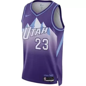 Nike X NBA Utah Jazz City Edition 2024/25 Сезон Лаури Маркканен Цифровая надпись Быстросохнущая баскетбольная майка с V-образным вырезом Мужская майка FQ4363-506 XXL