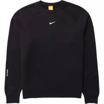 Nike X Nocta Fleece Cs Crew Logo Удобная мягкая толстовка с длинным рукавом Мужская толстовка черная FN8160-010 XL