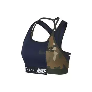 Nike X Sacai гибридный бюстгальтер с подкладкой черный/секвойя женские топы многоцветные CD6309-010 S
