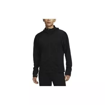 Nike Yoga Dri-FIT однотонная толстовка с капюшоном на молнии для мужчин, черная FB7779-010 XL