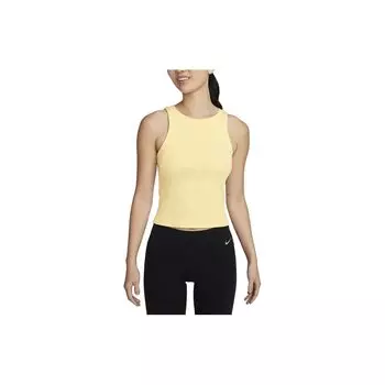 Nike Zenvy Air Series Solid Quick-Dry безрукавка ребристый спортивный топ женский мягкий желтый FN3537-722 M