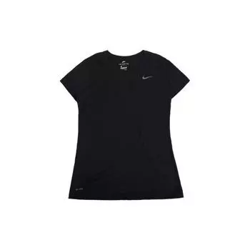 Nike Женская футболка с коротким рукавом S Dri FiT Swoosh, черная NIWT2 blackL