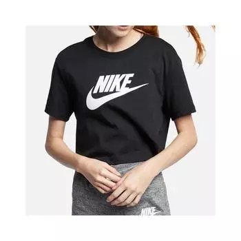 Nike Женская футболка S nSw Futura Crop с коротким рукавом Bv6175 010 blackS