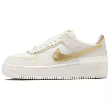 Nike Женские кроссовки Air Force 1 Shadow Sail Metallic Gold Cream Coconut-Milk DZ1847-108 36