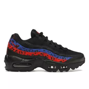 Nike Женские кроссовки Air Max 95 Leopard Pack черные черные-хабанеро-красные CD0180-001