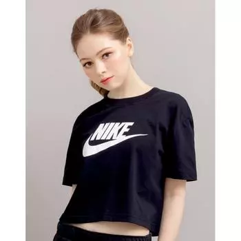 Nike ЖЕНСКИЕ НЕОБХОДИМЫЕ ВЕЩИ Укороченная футболка с коротким рукавом NICT1 blackS