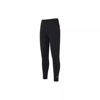 Nike Женские облегающие спортивные брюки с принтом сбоку, черные DM7258-010 XS