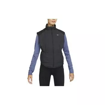 Nike Женский жилет на молнии с логотипом и воротником-стойкой, черный FB7538-010 S