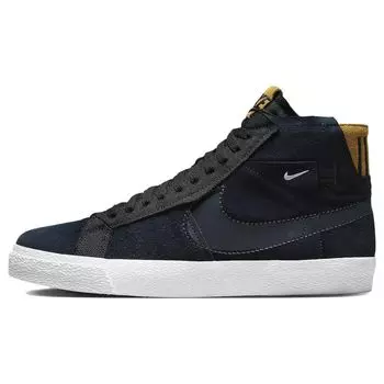 Nike Zoom Blazer Mid Premium SB Черные лоскутные мужские кроссовки Белый антрацит DV7898-001 39