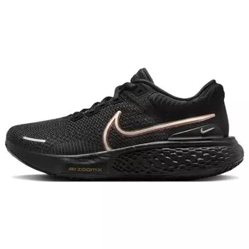 Nike ZoomX Invincible Run Flyknit 2 Черные женские кроссовки металлик медный металлик-серебристый Summit-белый DC9993-003 38