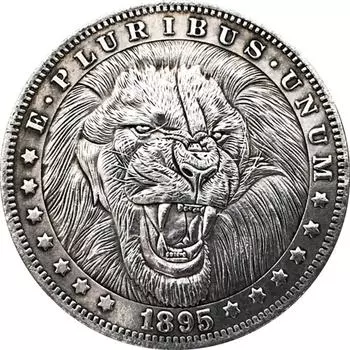 Никелевые памятные коллекционные сувенирные монеты 1895 года США, США, Тигр-Бродяга, никелевые, серебряные монеты