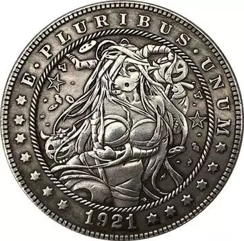 Никелевые памятные коллекционные сувенирные серебряные монеты США 1921 года «Красавица-бродяга» США