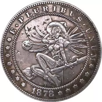 Никелевые памятные коллекционные сувенирные серебряные монеты США «Красавица-бродяга» США 1878 года