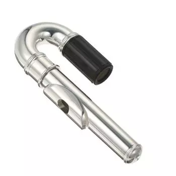 Никелированная флейта, изогнутая головка, аксессуары для музыкальных инструментов, запасные части головки серебряный