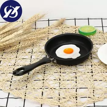 (Никита) 1 шт. яйцо с антипригарным покрытием, блин, омлет, мини-сковорода, мини-посуда, черная One Size чёрный