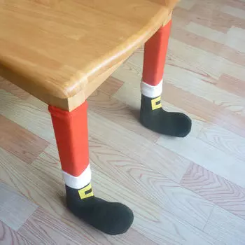 (Никита) 1 шт., Рождественский стул, ножка, чехол для ног, украшение стола для праздничного ужина, Рождества One Size чёрный