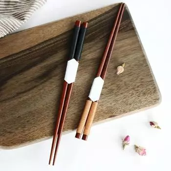 (Никита) 2 пары палочек для еды из японского натурального каштана ручной работы, набор подарков One Size коричневый