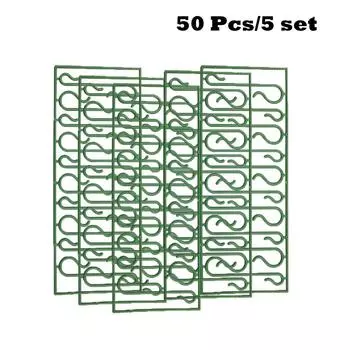 (Никита) 50шт Рождественские украшения S-образные крючки Украшение рождественской елки Мульти One Size зелёный