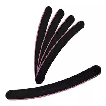 (Никита) 5 шт., пилочки для ногтей, буферные, полирующие, тонкая наждачная бумага с зернистостью в форме полумесяца One Size чёрный