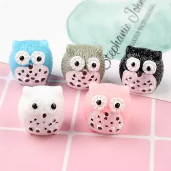 (Никита) 5 шт. садовые фигурки совы, дом, мини-микро-растительные горшки, украшение для торта One Size