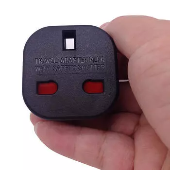 (Никита) Адаптер для путешествий из Великобритании в ЕС, Европу, Европу, европейский адаптер, штекер 2 в 1, адаптер One Size чёрный