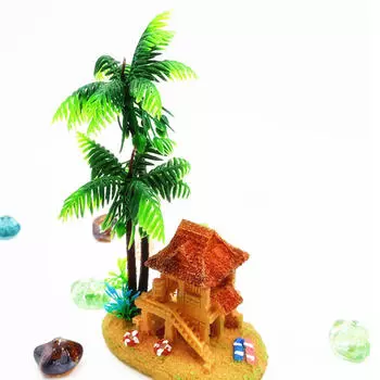 (Никита) Аквариум Аквариум Декоративные Кислородные Пузыри Мини Креативные Товары Юрты Кокос One Size хаки