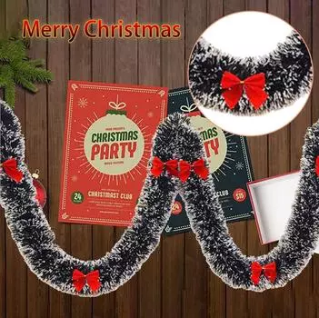 (Никита) Блестящий рождественский венок, украшение, настенные украшения, подвеска, вечеринка Festi One Size