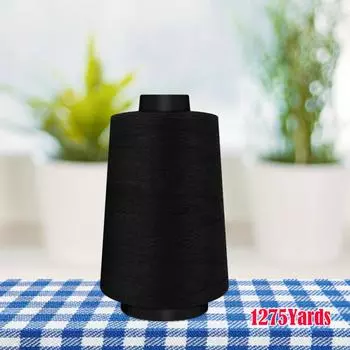 (Никита) Бытовая цветная полиэфирная швейная нить Пагода 1275 ярдов One Size чёрный