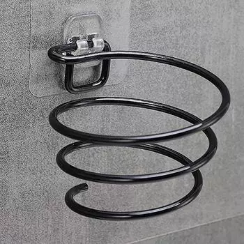 (Никита) Держатель для фена, стойка для парикмахерского салона, органайзер для хранения выпрямителей для укладки волос Gif One Size чёрный