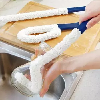 (Никита) Длинная чистящая щетка, пенопласт, графин, бокал для вина, бар, кухонный очиститель One Size