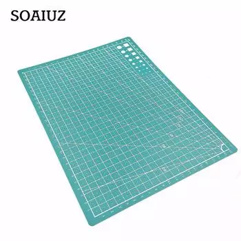 (Никита) Двойник циновки для резки ПВК собственной личности искусства А5 встал на сторону с решеткой роторный для ткани ремесла One Size зелёный
