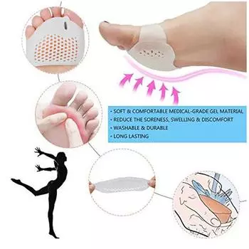 (Никита) Дышащие плюсневые подушечки, облегчающие боль в подушечках стопы, плюсневые подушечки One Size белый