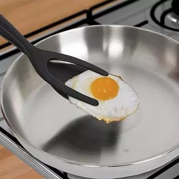 (Никита) Flip Egg 2IN1 Flip Perfect Pancake Making Easy Cooking Hotel Home Kitchen Tool One Size чёрный
