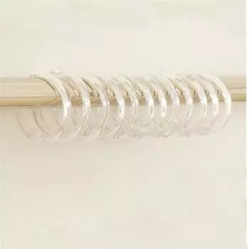 (Никита) Креативное прозрачное кольцо для занавески для душа, крючок для занавески, прозрачный круглый акриловый крючок для занавески для душа One Size