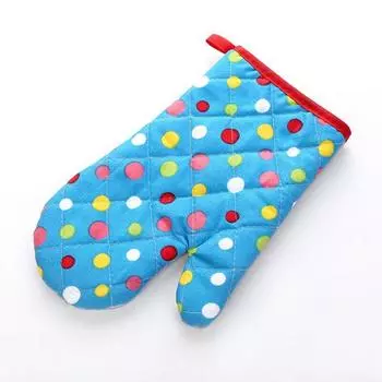 (Никита) Кухонные перчатки для приготовления пищи в микроволновой печи, рукавицы, коврик для горшка, жаропрочная защита One Size синий