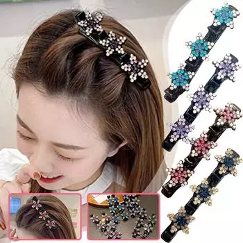 (Никита) Маленькая ароматная заколка для волос, женская челка, заколка для утиного клюва, сетка, красный, рваная отделка волос, артефакт, аксессуары для волос в винтажном стиле One Size