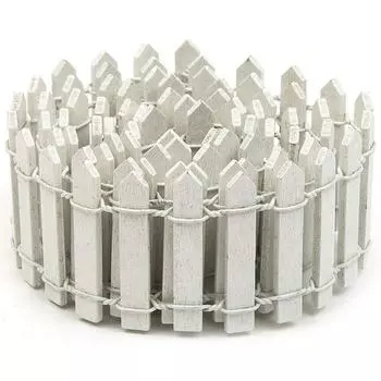 (Никита) Миниатюрный забор, украшение для сада, 1 м, миниатюрный садовый комплект, деревянный забор, террариум, куклы, украшение «сделай сам» (100 х 3 см, белый) One Size белый