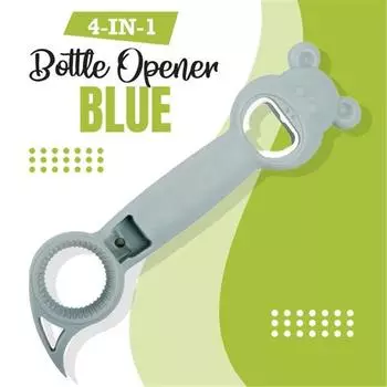 (Никита) Многофункциональная защитная банка 4в1, бытовая консервированная крышка от бутылки One Size синий