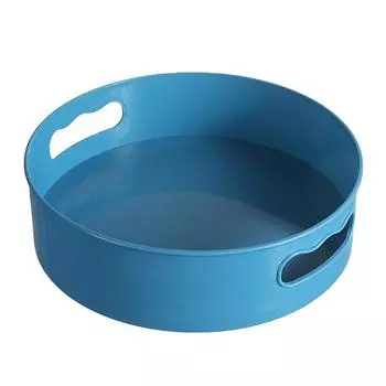 (Никита) Многофункциональный ящик для хранения в ванной комнате, вращающийся кухонный лоток для хранения с ручкой One Size синий