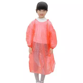 (Никита) Одноразовый детский плащ, комплект водонепроницаемой защитной одежды унисекс One Size красный